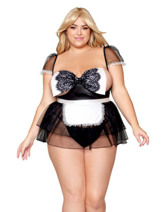Costume, grande taille, femme de chambre