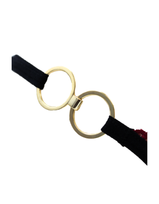 String bordeaux avec anneaux détachables