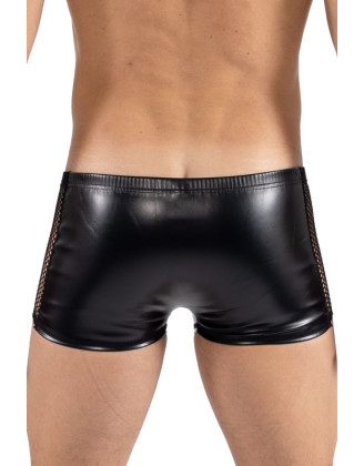 Boxer noir Black Desire en simili cuir