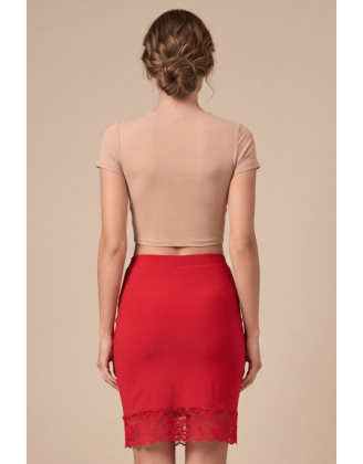 Jupe longue rouge Maria