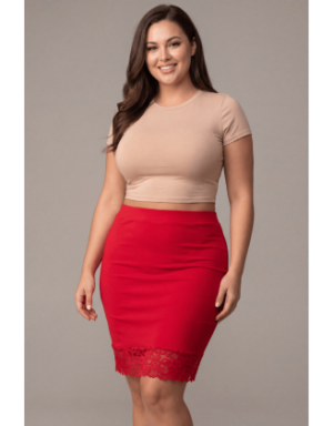 Jupe longue rouge Maria