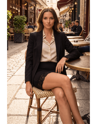 Jupe courte noire Marina