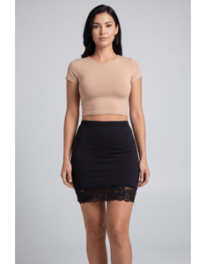 Jupe courte noire Marina