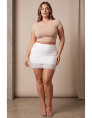 Jupe courte blanche Marina