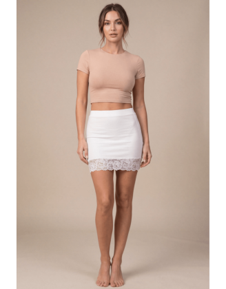 Jupe courte blanche Marina