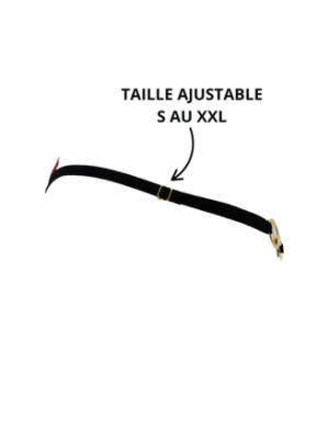 String bordeaux avec anneaux détachables