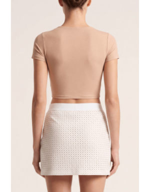 Jupe courte blanche Cassandra