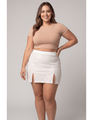 Jupe courte blanche Cassandra
