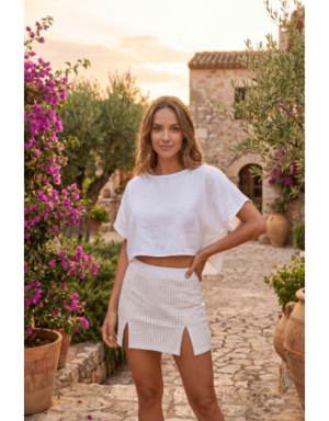 Jupe courte blanche Cassandra