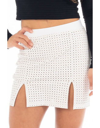 Jupe courte blanche Cassandra