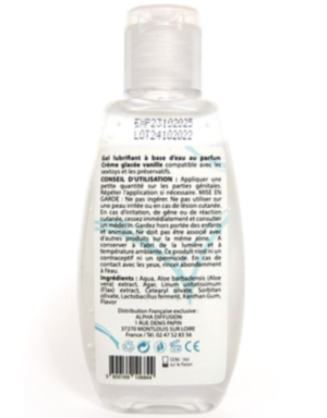 Lubrifiant à base d'eau 100% naturel Crème glacée vanille 90 ml