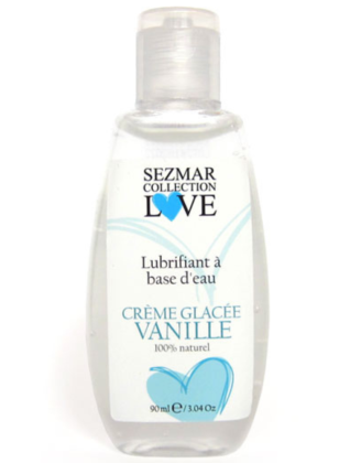 Lubrifiant à base d'eau 100% naturel Crème glacée vanille 90 ml