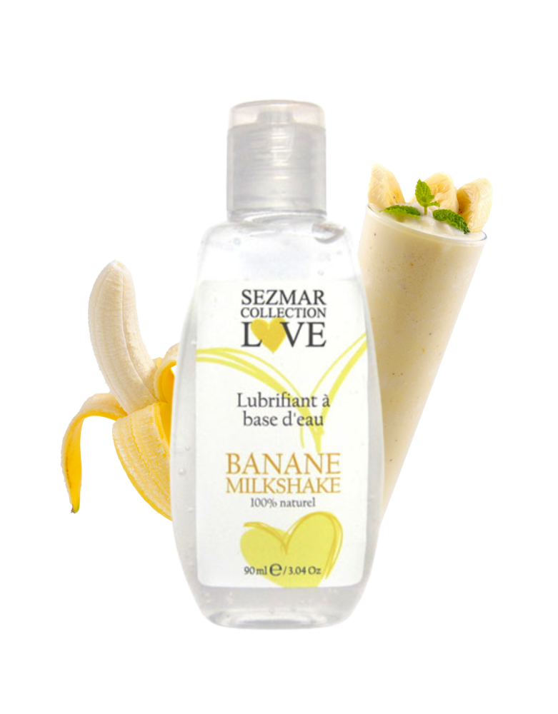 Lubrifiant à base d'eau 100% naturel Banane Milkshake 90 ml