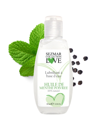 Lubrifiant à base d'eau 100% naturel Menthe poivrée 90 ml