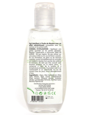 Lubrifiant à base d'eau 100% naturel Menthe poivrée 90 ml