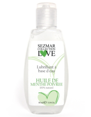 Lubrifiant à base d'eau 100% naturel Menthe poivrée 90 ml