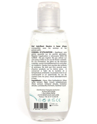 Lubrifiant à base d'eau 100% naturel Neutre 90 ml