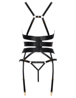 Corset porte-jarretelles et string assorti - Cottelli