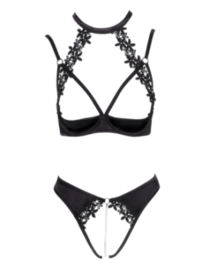 Soutien-gorge balconnet & string ouvert avec chaîne amovible - Cottelli