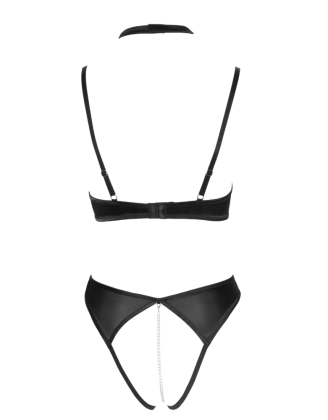 Soutien-gorge balconnet & string ouvert avec chaîne amovible - Cottelli