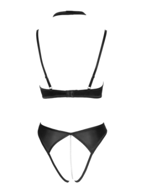 Soutien-gorge balconnet & string ouvert avec chaîne amovible - Cottelli
