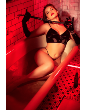 Ensemble lingerie noir effet wetlook et maille transparente – Mapalé