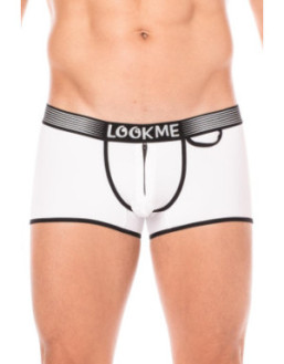 Mini-Pants blanc échancré avec zip