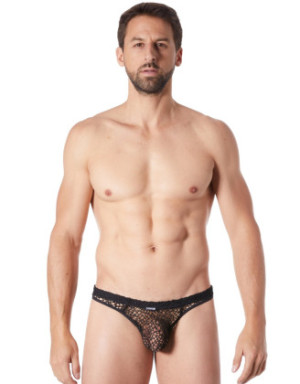 String noir sexy filet irrégulier fétichiste