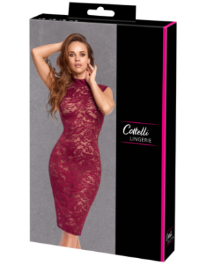 Robe moulante en dentelle rouge bordeaux - Cottelli