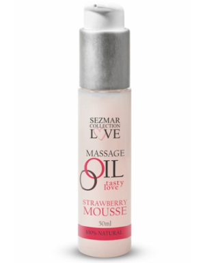 Huile de massage comestible mousse de fraise 50ml