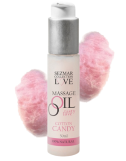 Huile de massage comestible Barbe à papa 50ml