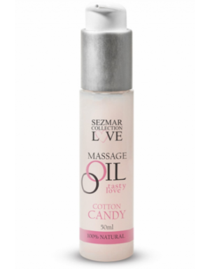 Huile de massage comestible Barbe à papa 50ml
