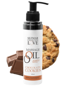 Huile de massage comestible cookie chocolat 100ml 100% naturelle