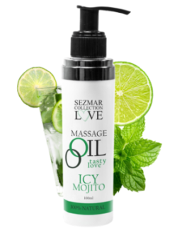 Huile de massage comestible mojito menthe 100ml 100% naturelle