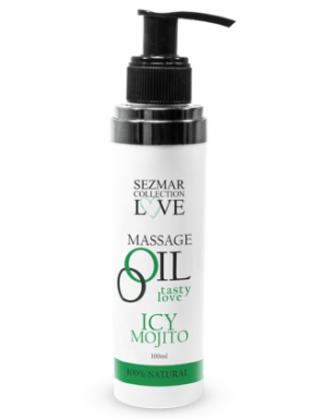 Huile de massage comestible mojito menthe 100ml 100% naturelle