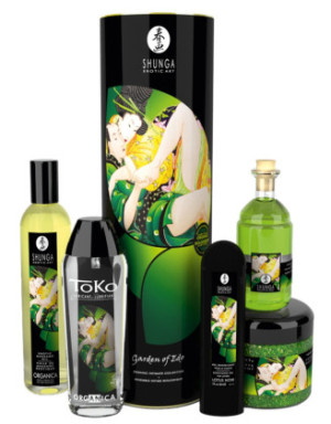 Coffret bio plaisir massage lubrifiant sels de mer