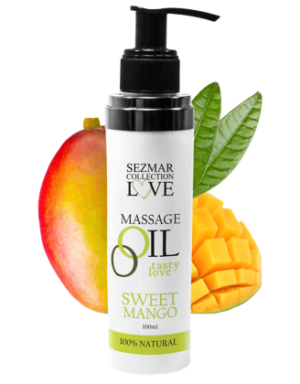 Huile de massage comestible mangue 100ml 100% naturelle