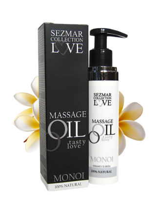 Huile de massage comestible 100% naturelle monoï 100ml
