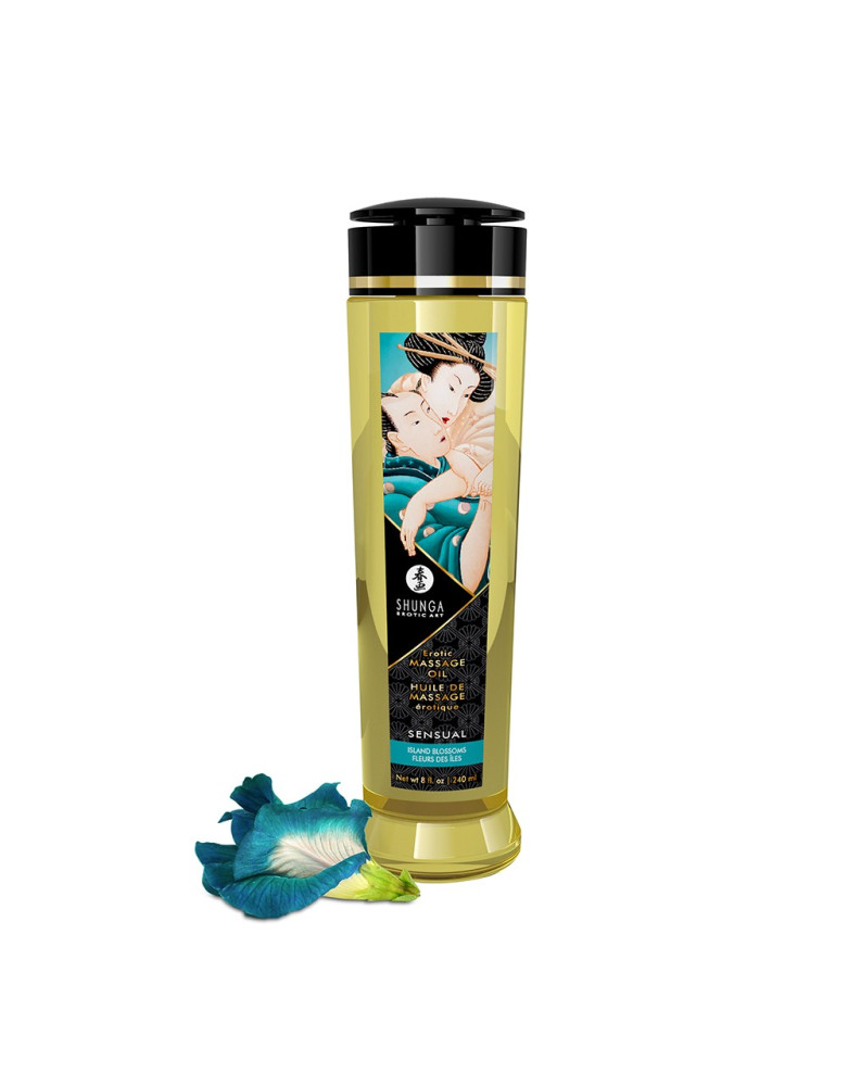 Huile de massage Sensual fleurs des îles aphrodisiaque 240ml