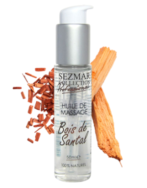 Huile de massage professionnelle Bois de Santal 100% naturelle 50 ml