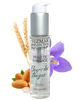Huile de massage professionnelle Fleurs des Neiges 100% naturelle 50 ml