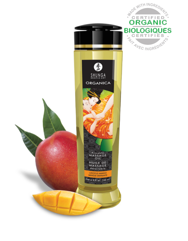 Huile de Massage Organica Mangue Enivrante 240 ml Shunga