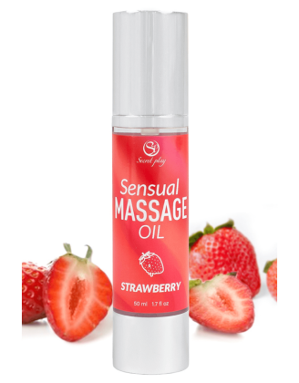 Huile de massage fraise 50 ml Secret Play
