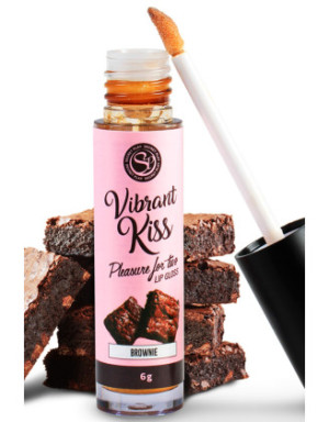 Gloss sexe oral vibrant au brownie 100% comestible