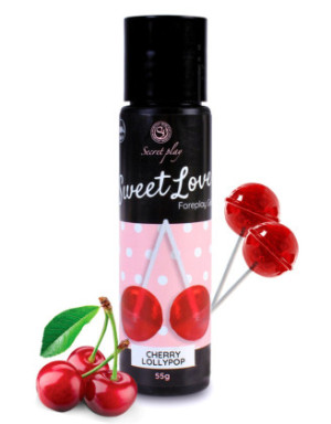 2 en 1 Gel de massage et lubrifiant cerise 100% comestible