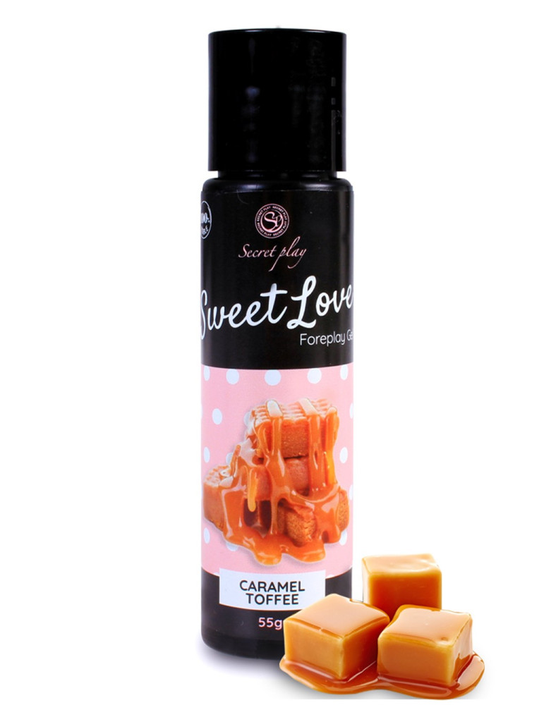 2 en 1 Gel de massage et lubrifiant caramel 100% comestible