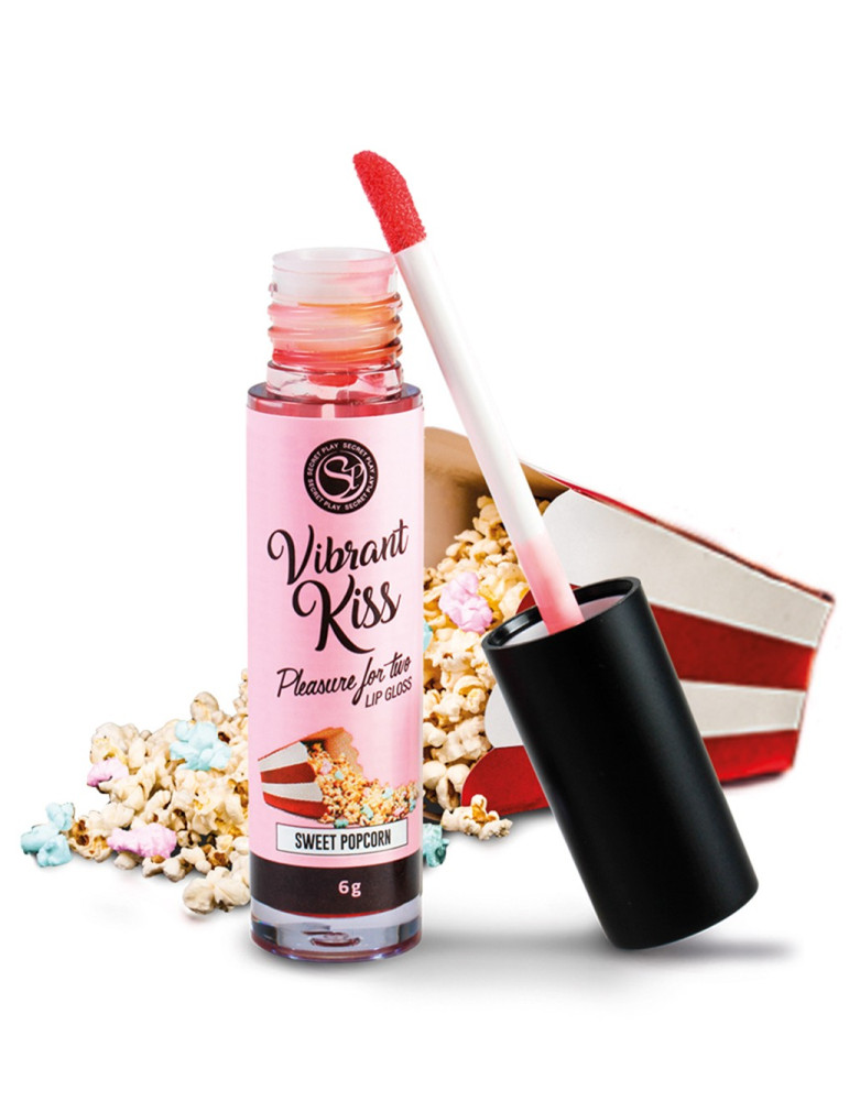 Gloss sexe oral vibrant au pop corn 100% comestible