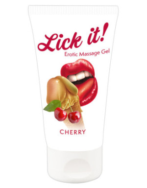 Lubrifiant et gel de massage végétalien comestible goût cerise 50ml