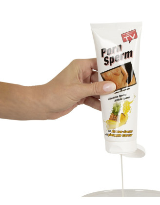 Gel lubrifiant à base d'eau arôme ananas, imitation sperme 250 ml