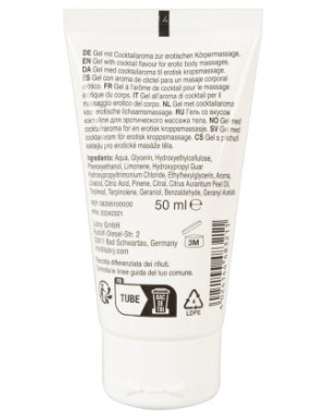 Lubrifiant et gel de massage végétalien comestible sex on the beach goût fruité  50ml